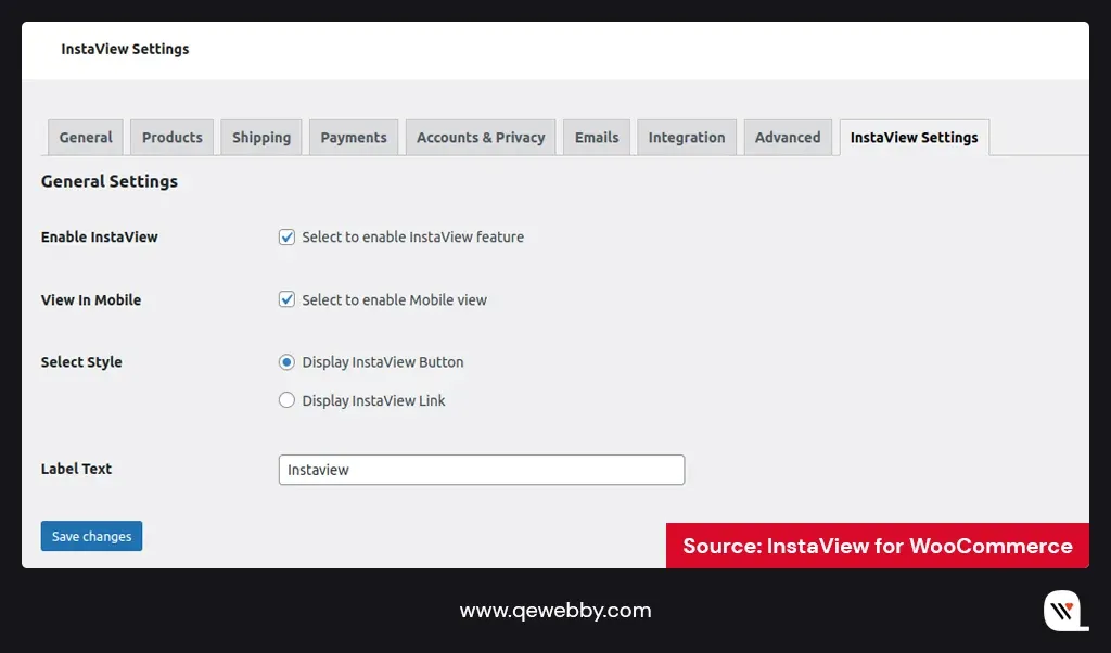 Select the InstaView Opening Preference for Shoppers