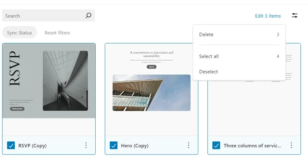Efficient Bulk Actions