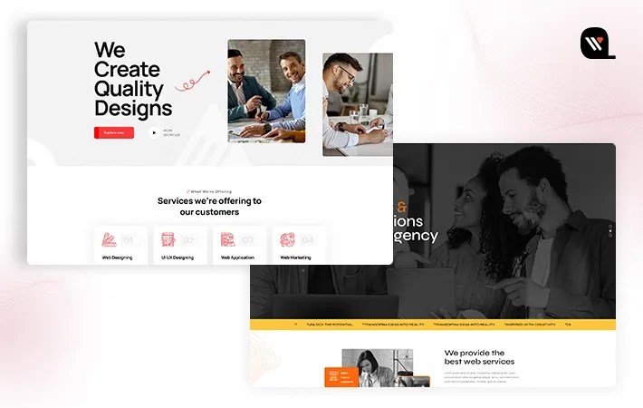 Minimalist and conversion focused layouts