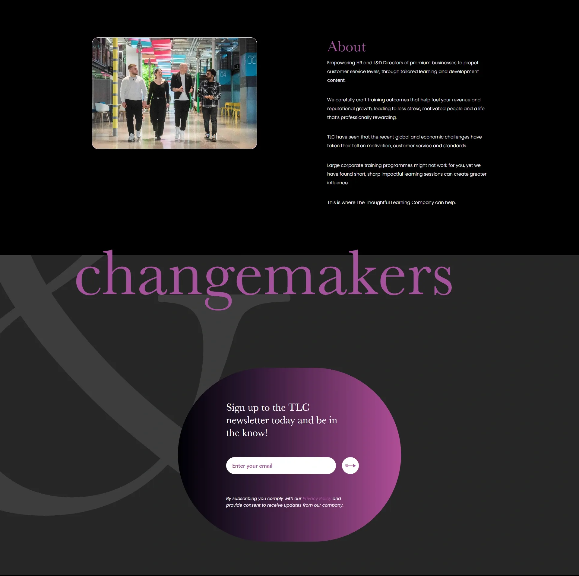 About us section About us section