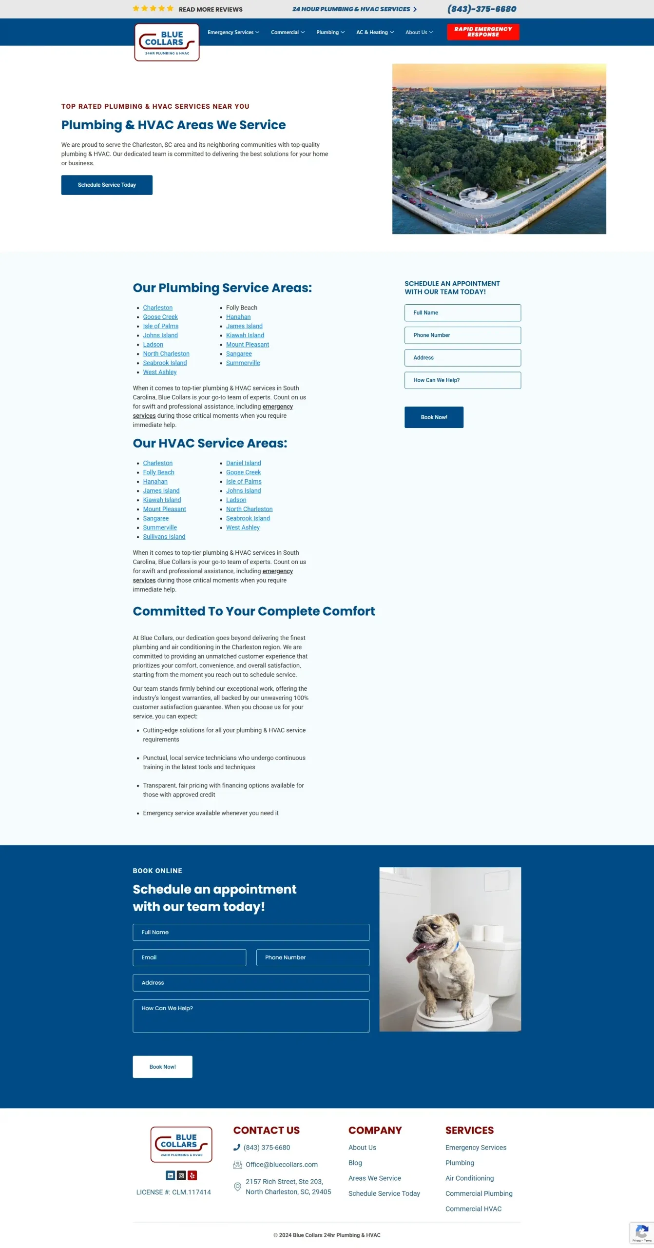 Blue collars areas we serve Blue collars areas we serve