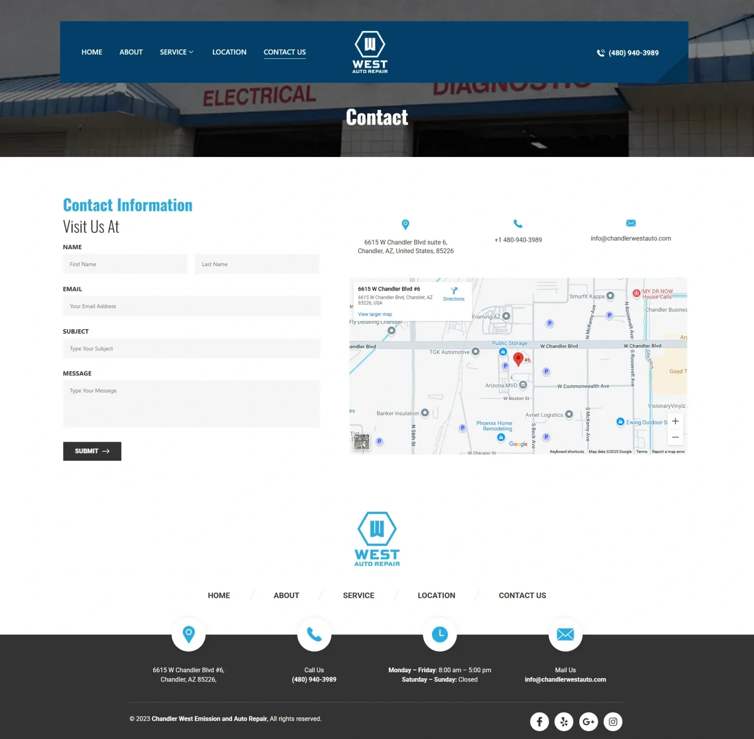 Chandler west auto contact Chandler west auto contact