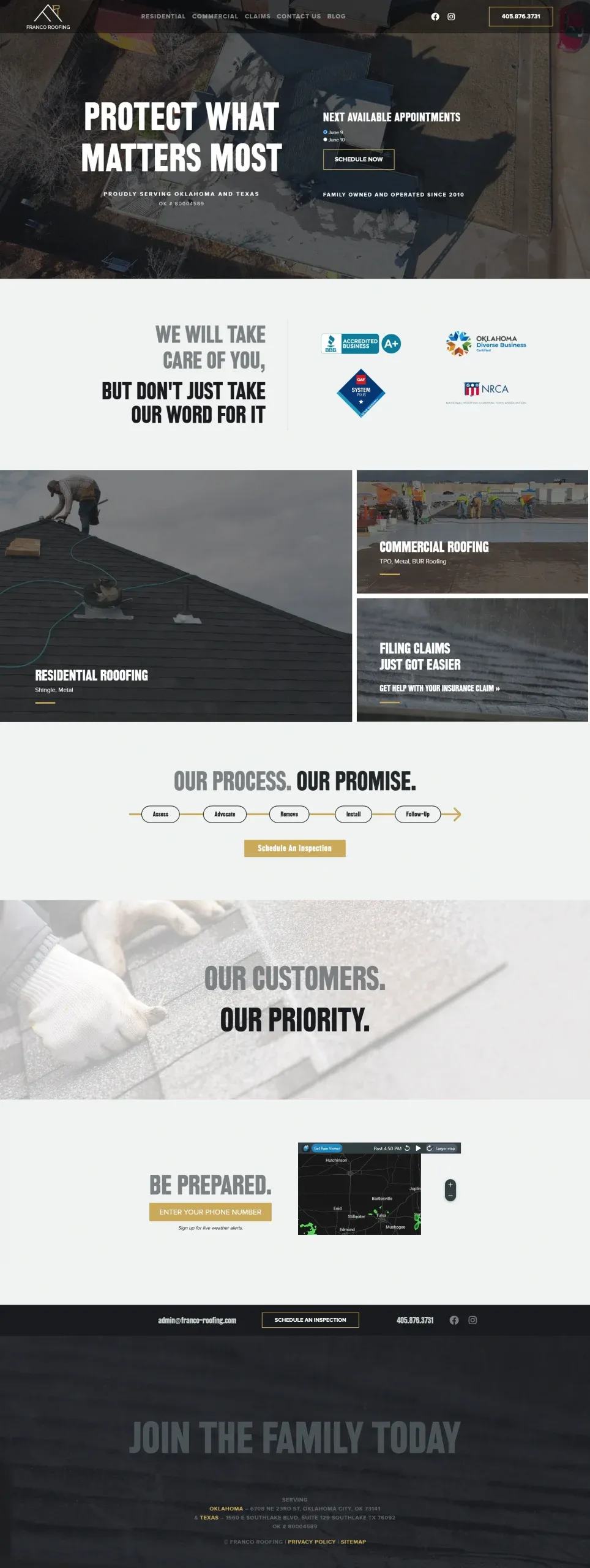 Franco roofing home Franco roofing home