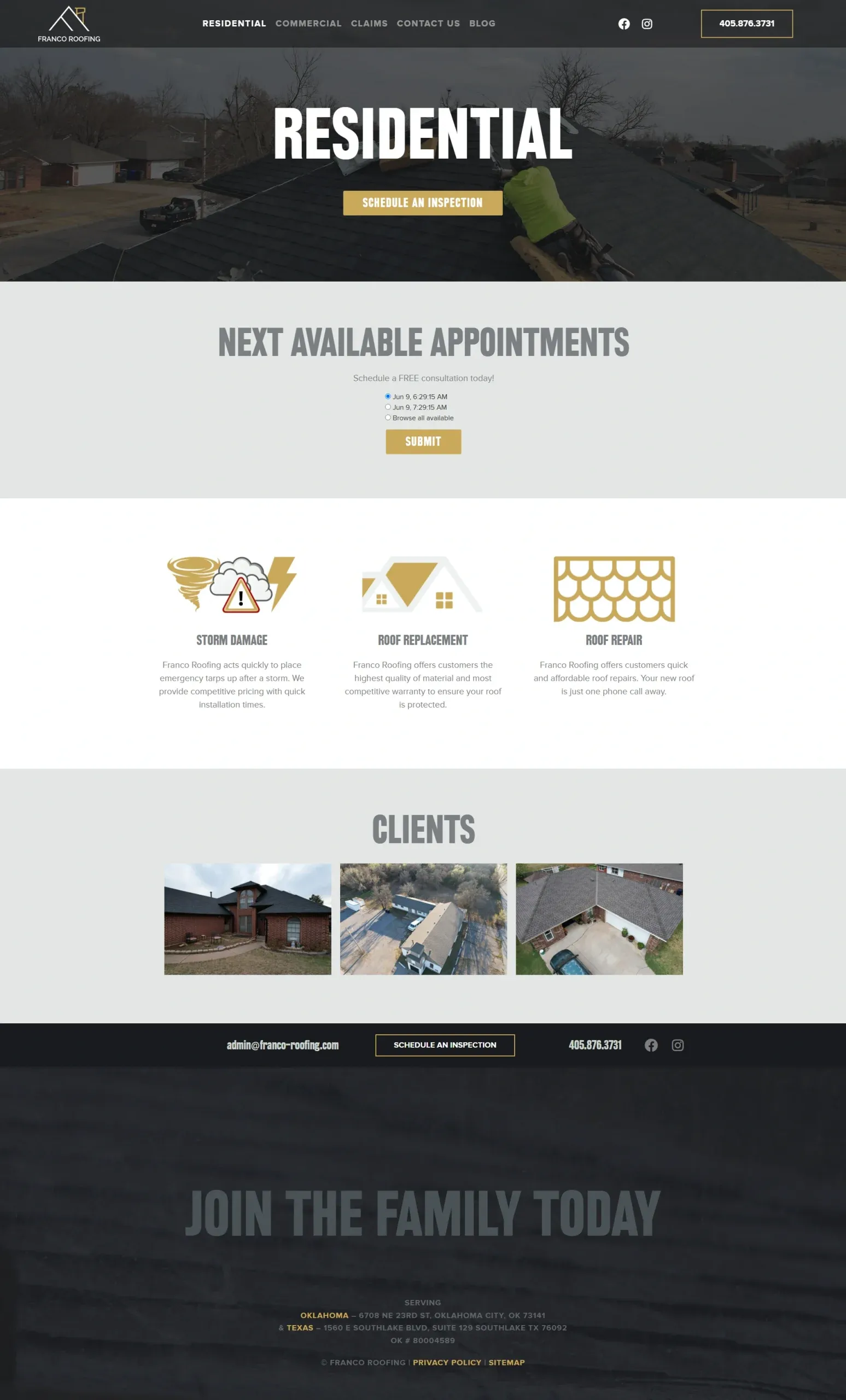 Franco roofing residential Franco roofing residential