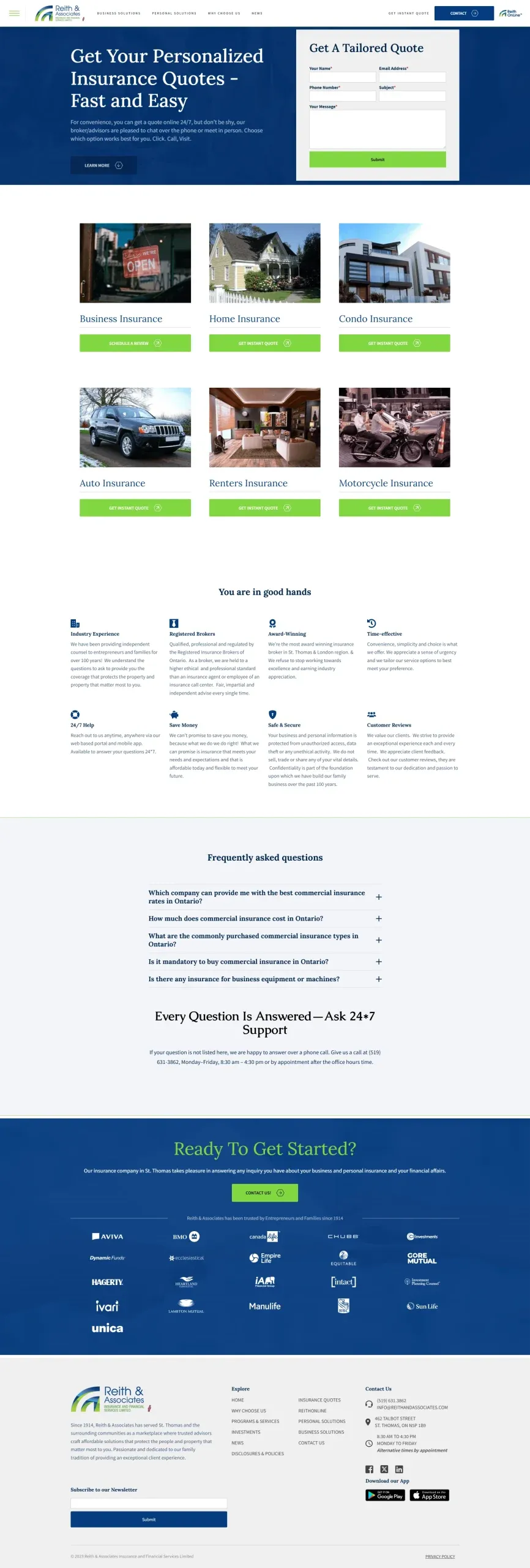 Get your quote iamge reithandassociates Get your quote iamge reithandassociates