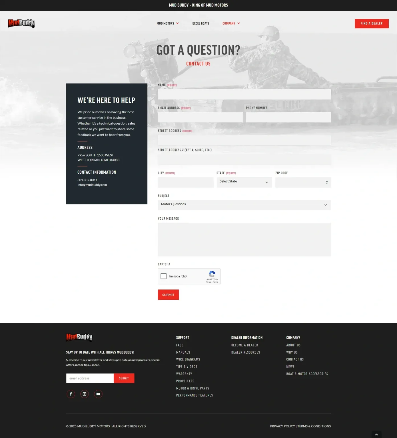 Mud buddy contact Mud buddy contact