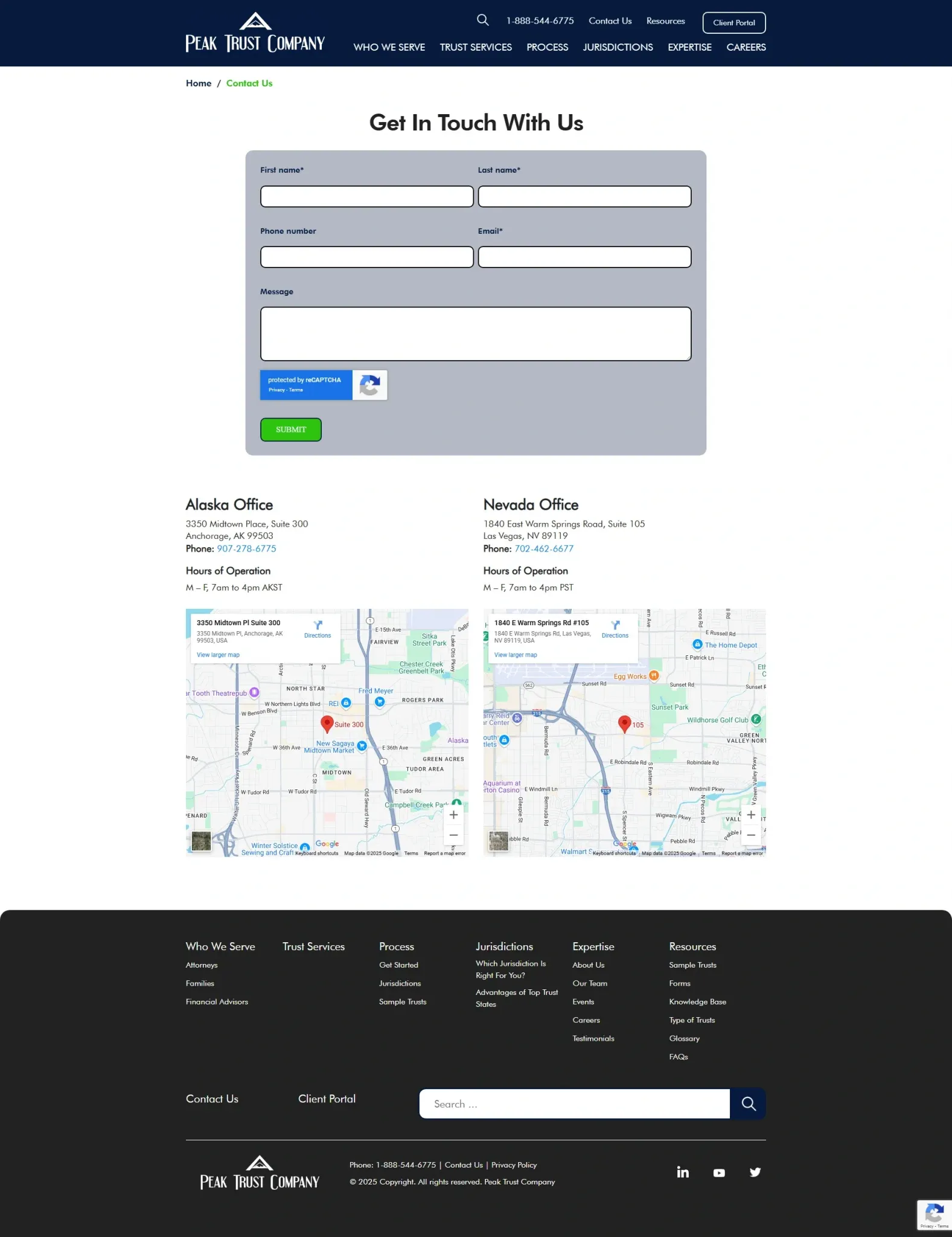 Peak trust company contact Peak trust company contact