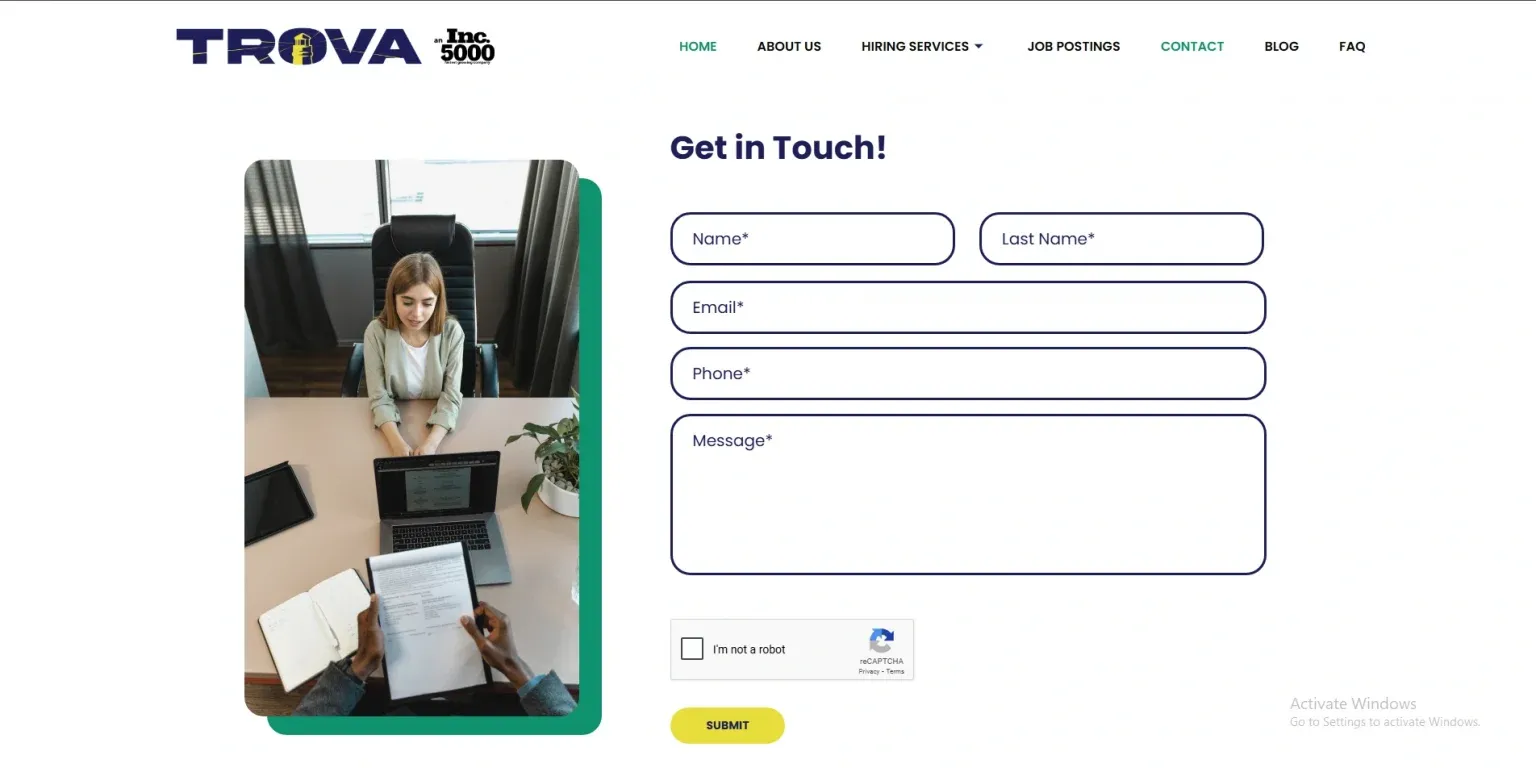 Trova search contact Trova search contact