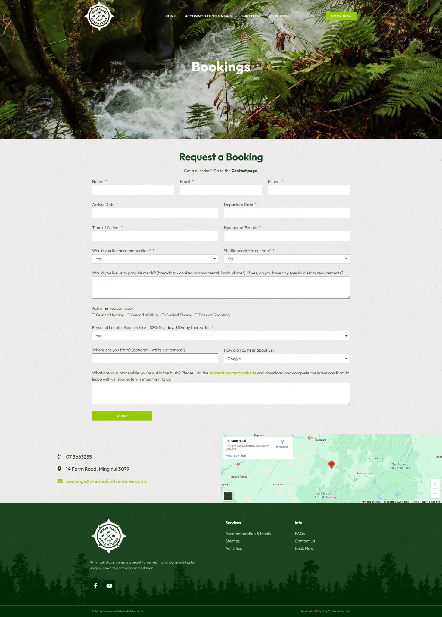 Whirinaki forest holidays book Whirinaki forest holidays book